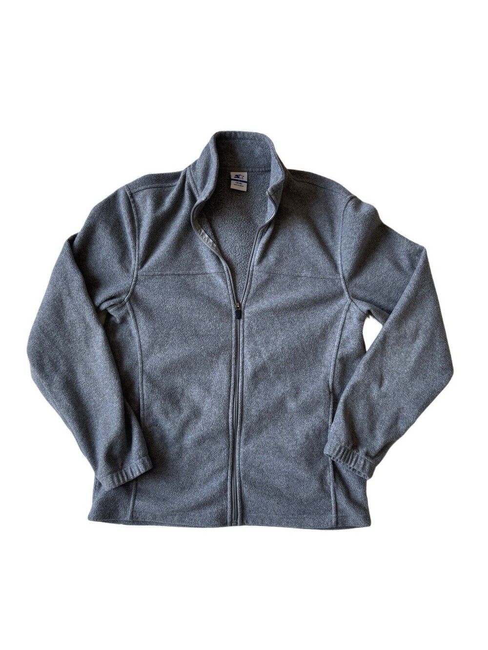 Starter Men’s S Full Zip Fleece Jacket Gray Lightweight Outdoor Casual